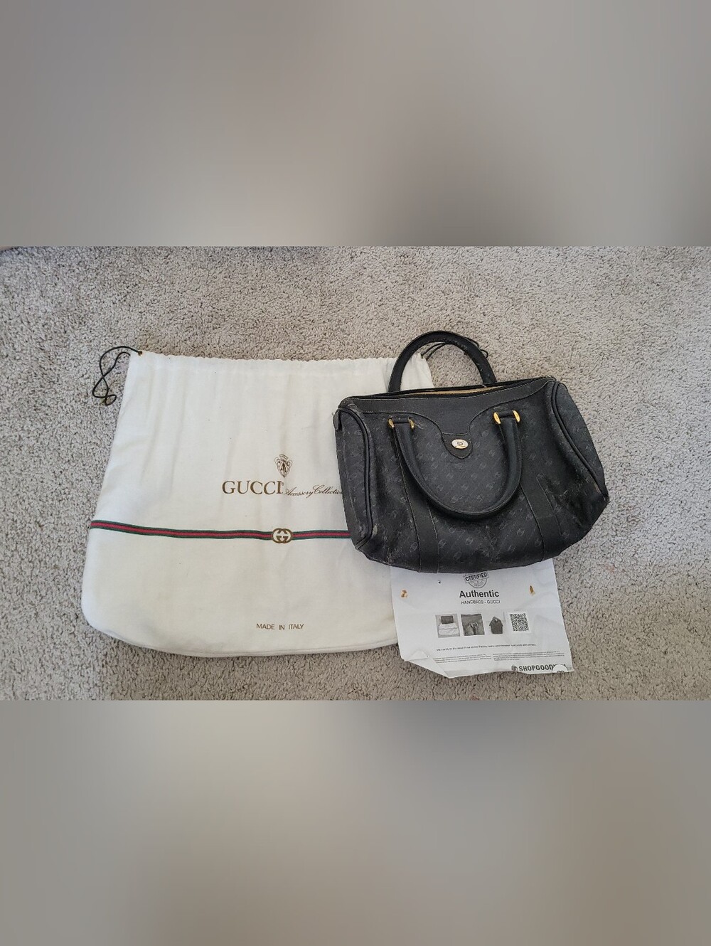 RARE Vintage Gucci pattern anniversary collection bag *flawed*